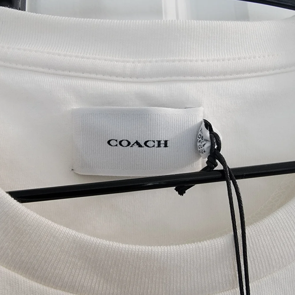Coach Men's White Graphic T-Shirt - Picture 2 of 6